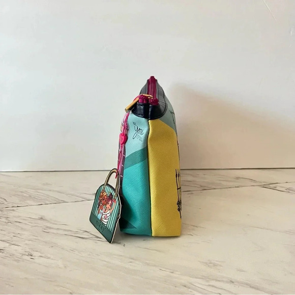 Nikky By Nicole Lee Cosmetic Pouch Bag Miss Your Call Teal - Picture 4 of 6